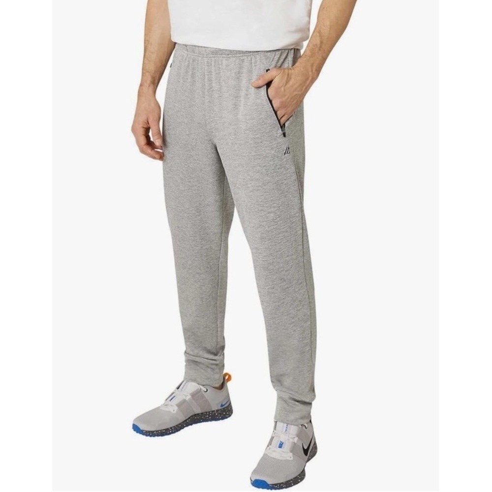 Eddie Bauer Mens Small Heather Gray Fleece Joggers Performance Lounge Pants New